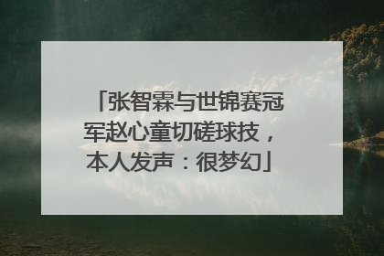 张智霖与世锦赛冠军赵心童切磋球技，本人发声：很梦幻