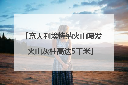 意大利埃特纳火山喷发 火山灰柱高达5千米