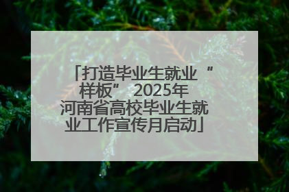 打造毕业生就业“样板” 2025年河南省高校毕业生就业工作宣传月启动