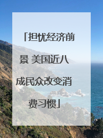 担忧经济前景 美国近八成民众改变消费习惯