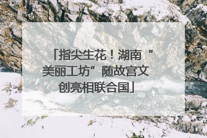 指尖生花！湖南“美丽工坊”随故宫文创亮相联合国