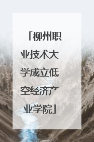 柳州职业技术大学成立低空经济产业学院