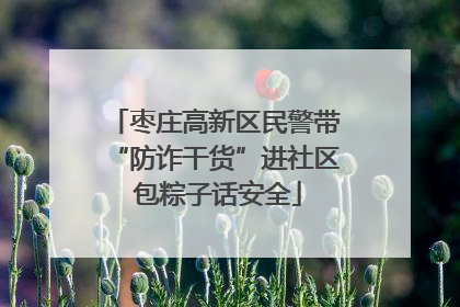 枣庄高新区民警带“防诈干货”进社区 包粽子话安全