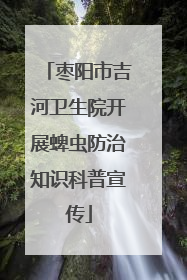 枣阳市吉河卫生院开展蜱虫防治知识科普宣传