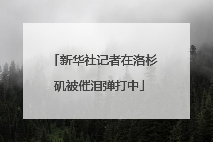 新华社记者在洛杉矶被催泪弹打中