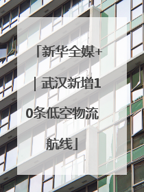 新华全媒+｜武汉新增10条低空物流航线