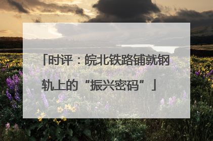 时评：皖北铁路铺就钢轨上的“振兴密码”