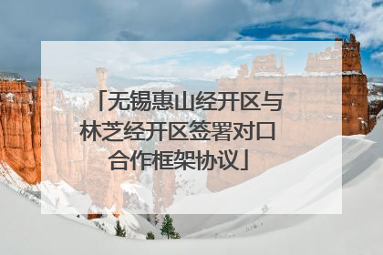 无锡惠山经开区与林芝经开区签署对口合作框架协议