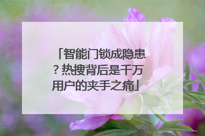 智能门锁成隐患？热搜背后是千万用户的夹手之痛