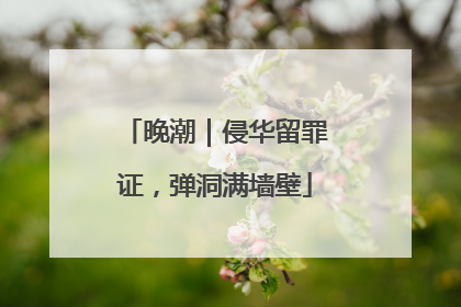 晚潮｜侵华留罪证，弹洞满墙壁