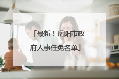 最新！岳阳市政府人事任免名单