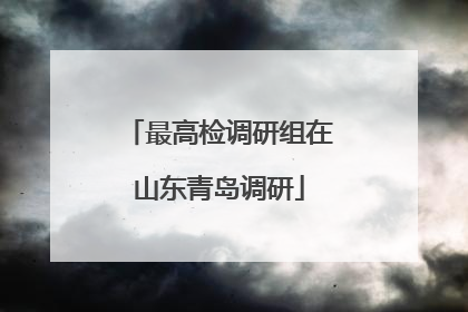 最高检调研组在山东青岛调研