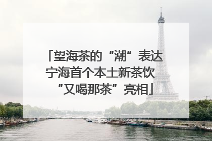 望海茶的“潮”表达 宁海首个本土新茶饮“又喝那茶”亮相