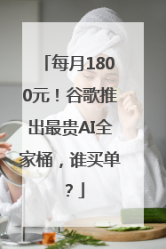 每月1800元！谷歌推出最贵AI全家桶，谁买单？