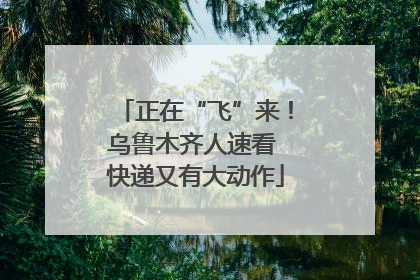 正在“飞”来！乌鲁木齐人速看 快递又有大动作