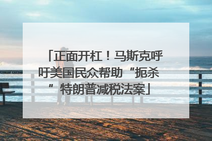正面开杠！马斯克呼吁美国民众帮助“扼杀”特朗普减税法案
