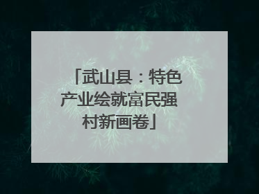 武山县：特色产业绘就富民强村新画卷