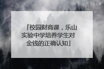 校园财商课，乐山实验中学培养学生对金钱的正确认知