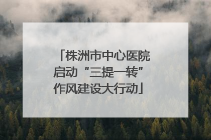 株洲市中心医院启动“三提一转”作风建设大行动