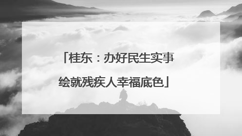 桂东：办好民生实事 绘就残疾人幸福底色