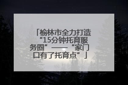 榆林市全力打造“15分钟托育服务圈”——“家门口有了托育点”