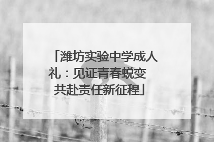 潍坊实验中学成人礼：见证青春蜕变 共赴责任新征程