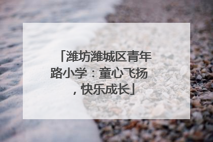 潍坊潍城区青年路小学：童心飞扬，快乐成长