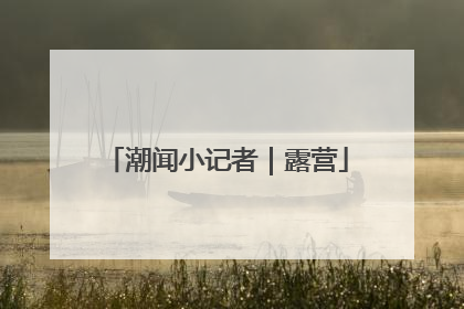 潮闻小记者｜露营