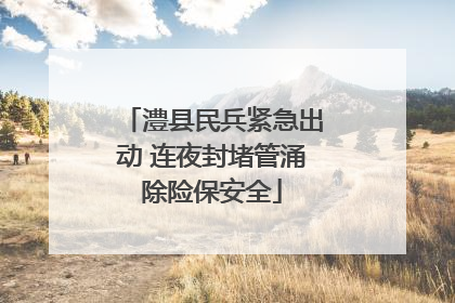 澧县民兵紧急出动 连夜封堵管涌除险保安全