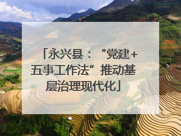 永兴县：“党建+五事工作法”推动基层治理现代化