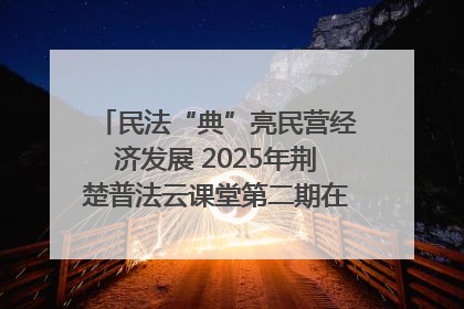 民法“典”亮民营经济发展 2025年荆楚普法云课堂第二期在武汉客厅开讲