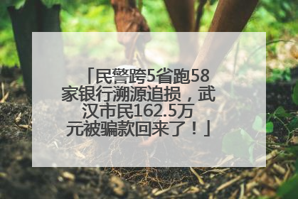 民警跨5省跑58家银行溯源追损，武汉市民162.5万元被骗款回来了！