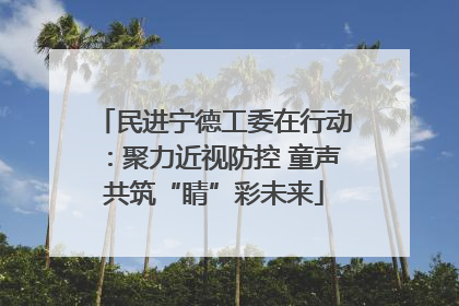 民进宁德工委在行动：聚力近视防控 童声共筑“睛”彩未来