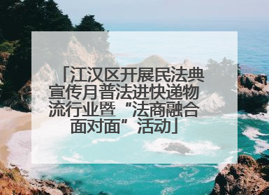 江汉区开展民法典宣传月普法进快递物流行业暨“法商融合面对面”活动