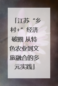 江苏“乡村+”经济破圈 从特色农业到文旅融合的多元实践