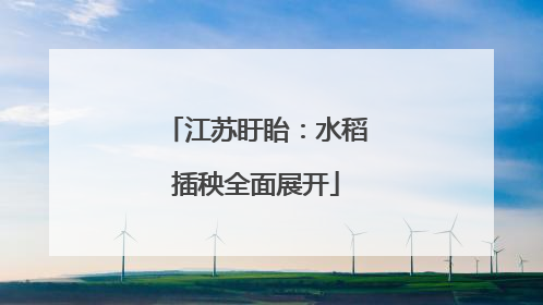 江苏盱眙：水稻插秧全面展开