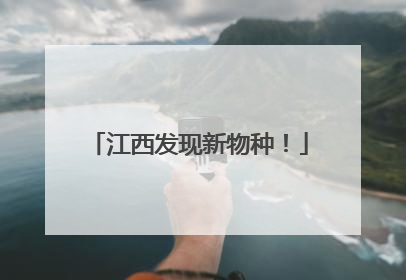 江西发现新物种！
