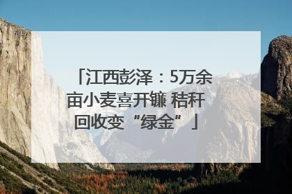 江西彭泽：5万余亩小麦喜开镰 秸秆回收变“绿金”