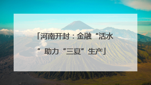 河南开封：金融“活水”助力“三夏”生产