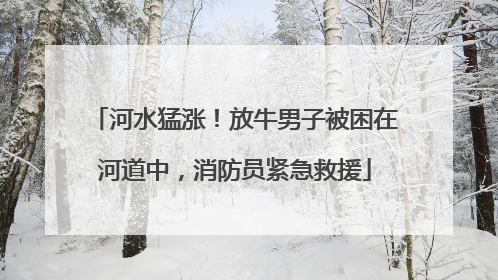 河水猛涨！放牛男子被困在河道中，消防员紧急救援