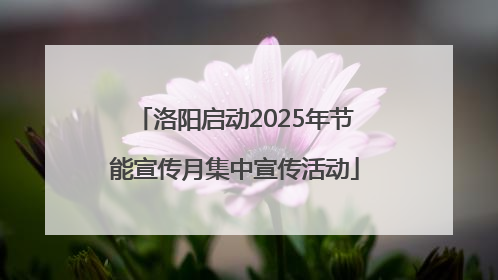 洛阳启动2025年节能宣传月集中宣传活动