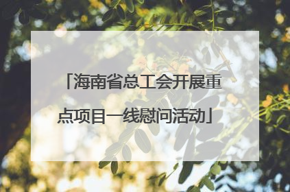 海南省总工会开展重点项目一线慰问活动