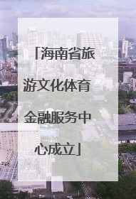 海南省旅游文化体育金融服务中心成立