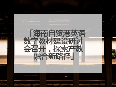 海南自贸港英语数字教材建设研讨会召开，探索产教融合新路径