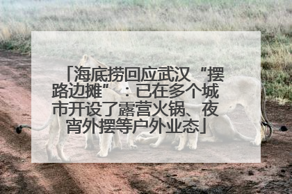 海底捞回应武汉“摆路边摊”：已在多个城市开设了露营火锅、夜宵外摆等户外业态