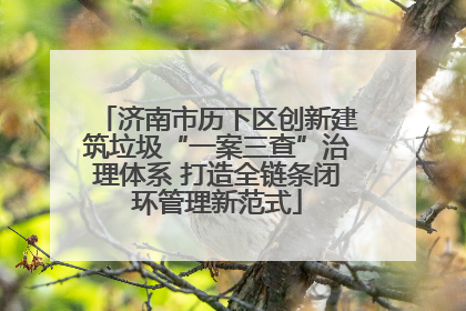 济南市历下区创新建筑垃圾“一案三查”治理体系 打造全链条闭环管理新范式