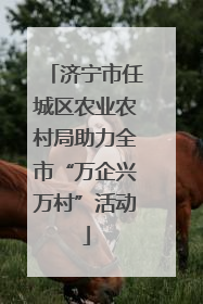 济宁市任城区农业农村局助力全市“万企兴万村”活动
