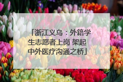 浙江义乌：外籍学生志愿者上岗 架起中外医疗沟通之桥
