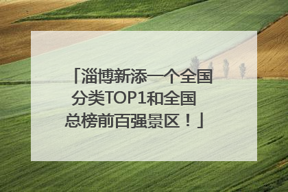 淄博新添一个全国分类TOP1和全国总榜前百强景区！