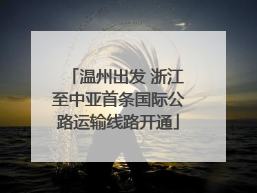 温州出发 浙江至中亚首条国际公路运输线路开通